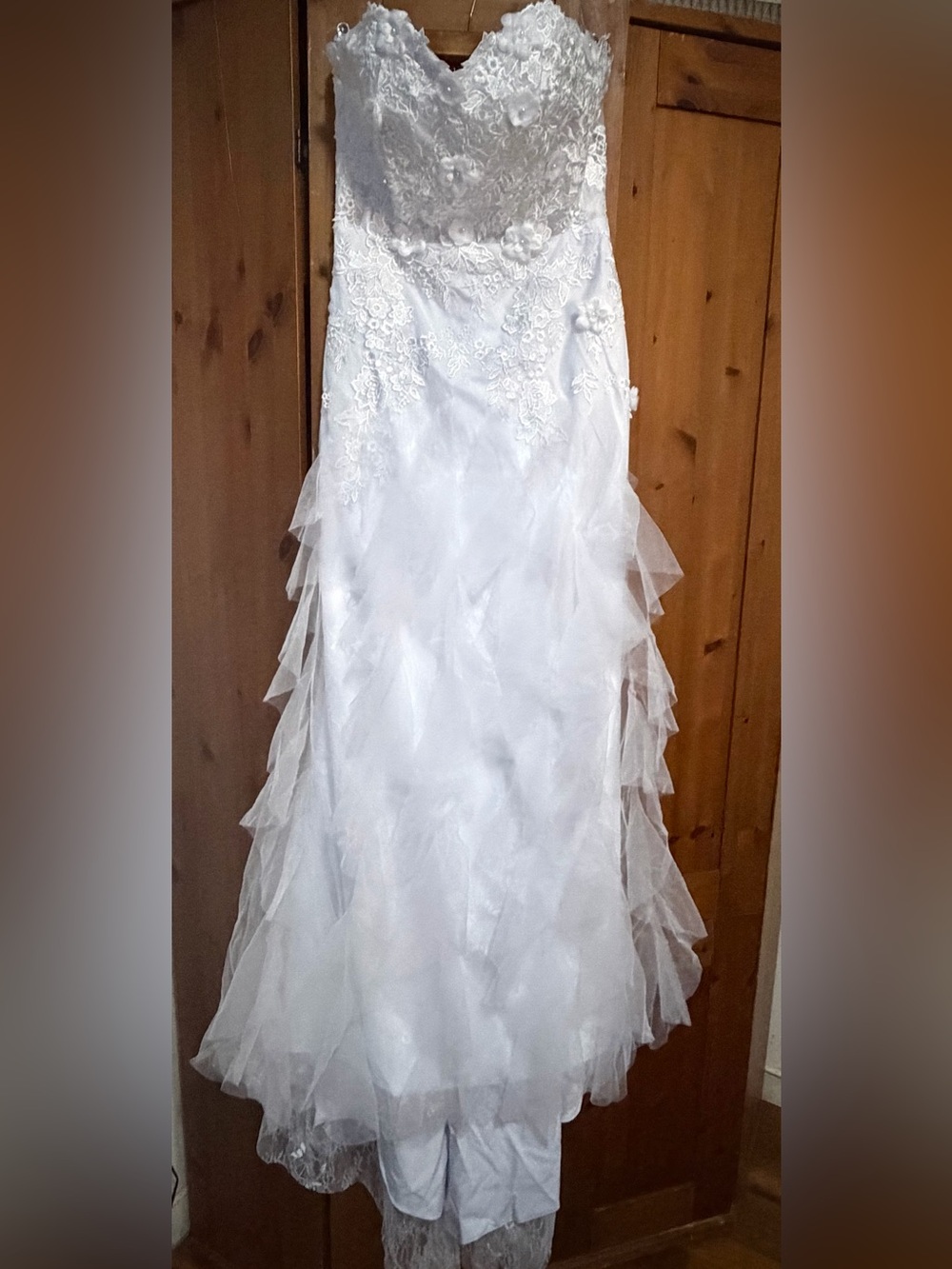 Women’s White Lace & Tulle Dress - Elegant Occasion Wear